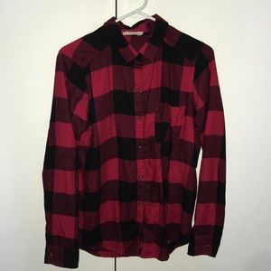 Black and red checkered flannel